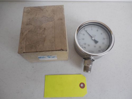 NOSHOK GAUGE  316 SS TUBE &amp; SOCKET -30-30 PSI. UNUSED FROM OLD STOCK. B8