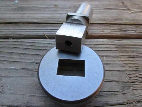 Punch Die Set .598&#034; .875&#034; Rectangle Shape Diacro 906/212B Shank .937&#034;