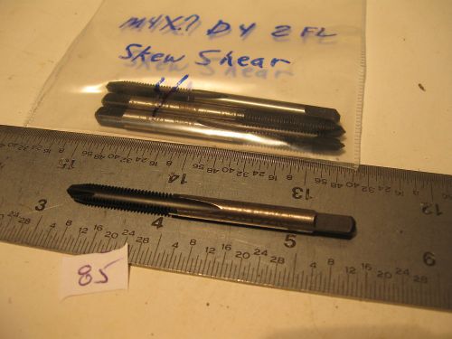 4 pc M4 x .7 Skew Shear Taps D4 2FL Spiral Point Gun (85)