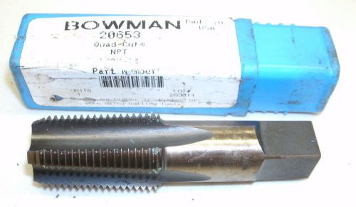 BOWMAN QUAD CUT NTP HSS TAPER PIPE TAP 20653 TAP 1/2&#034; - 14 TPI