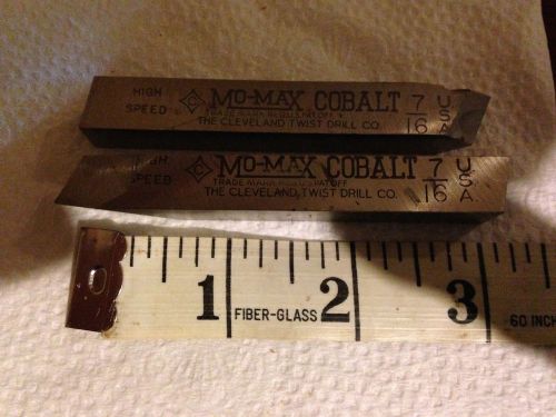 Lot of 2 lathe cutting tools - 7/16 x 3 inch  - mo-max cobalt for sale