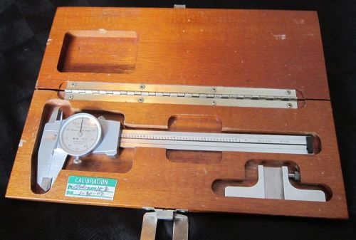 Brown &amp; sharpe 6&#034; dial caliper 0.001 resolution 599-579-4 swiss made with box! for sale