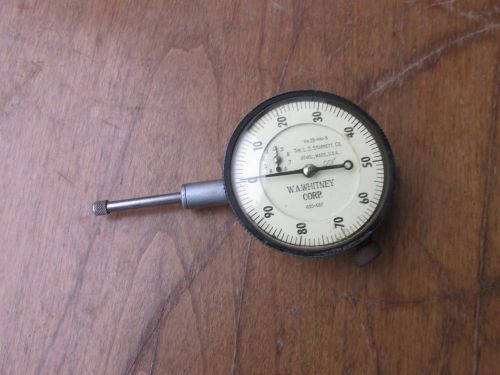 Starrett  W.A. Whitney Dial Indicator .001&#039;&#039; Graduation,1&#039;&#039; Range. Flat Back