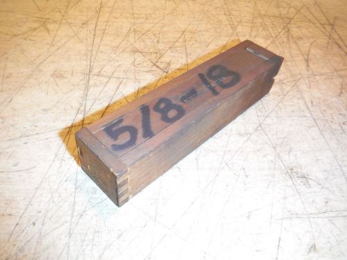 VINTAGE TAFT-PEIRCE MFG 5/8-18 PLUG THREAD GAUGE GAGE W/ BOX MACHINIST TOOL