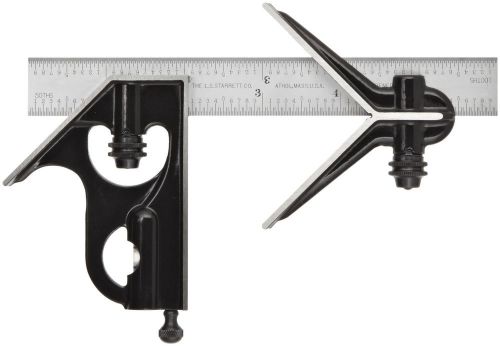 STARRETT 33HC-6-16R, 6&#034; Combination Square, Forged Hardened Steel &amp; Center Heads