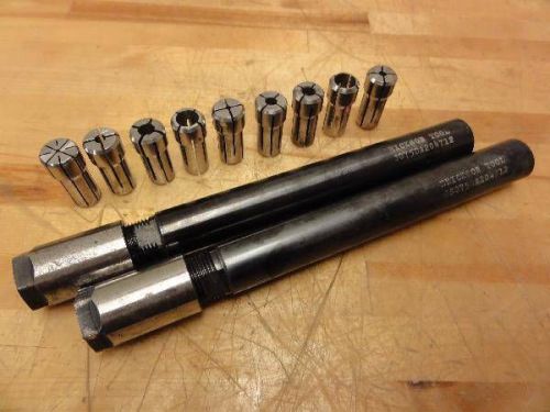 (2) Erickson 200DA Collet Tool Holders, SS075DA204712, 3/4&#034; Shank, (9) collets