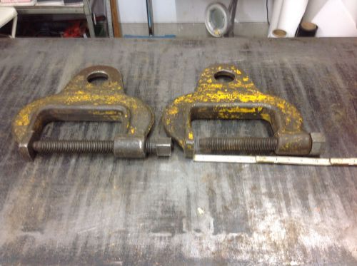 (2) Armstrong No. 6&#034; Crane Bridge C-Clamp  w/Lifting Ring FREE SHIPPING