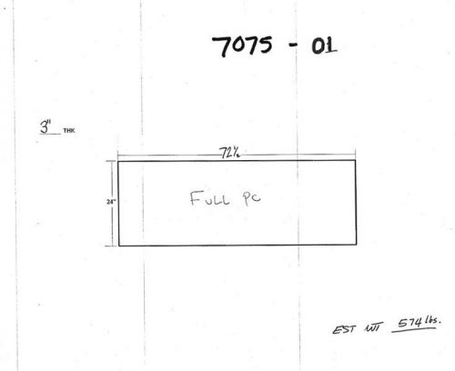 Aluminum block 7075-01  3&#034; x 24&#034; x 72&#034;, aerospace quality hand forged for sale