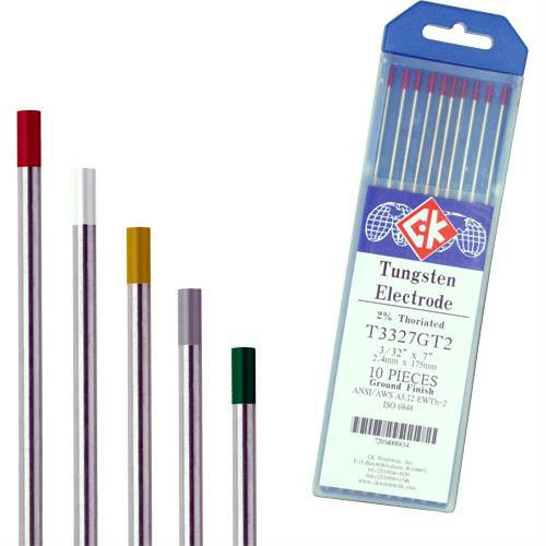 2% thoriated tig welding tungsten electrodes 3/32’’ x 7’’ (10/pack) for sale