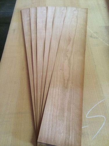 Wood veneer cherry 7x44 22pcs total raw veneer  &#034;exotic&#034; ch4 8-29 for sale