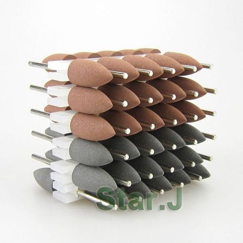 60pcs Dental Lab Silicone Rubber Polishers Diamond Polishing Burs 2.35mm