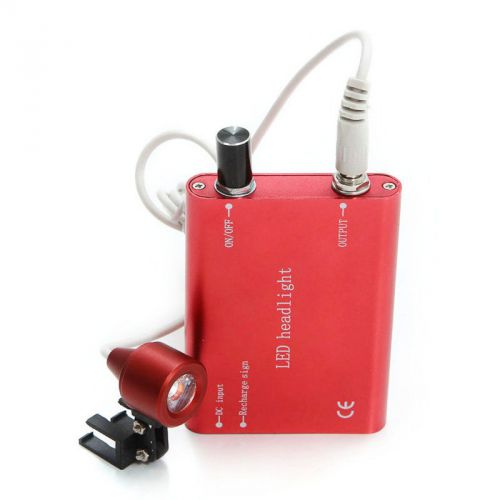 Red portable led head light lamp for dental surgical medical binocular loupes for sale