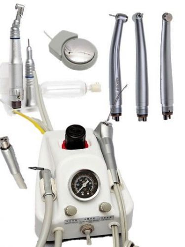 Dental portable turbine unit compressor+ 4 h low speed kit +high speed handpiece for sale