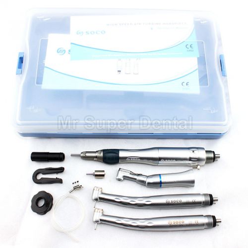 Dental 1x Low Speed Handpiece Set &amp; 2x High Speed Handpieces 4-Hole Air motor