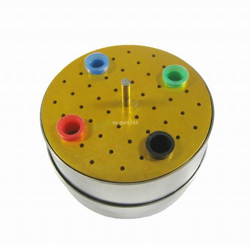 5PCS dental Stainless autoclave Disinfection box(bur&amp;gutta percha) B028a YELLOW