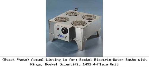 Boekel electric water baths with rings, boekel scientific 1493 4-place unit for sale