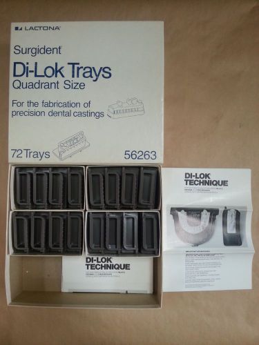 48x Lactona Di-Lok Trays Quadrant Size - Fabrication of precision dental casting