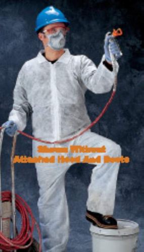 Radnor Large White Spunbond Polypropylene Disposable Coveralls. (36 Each)