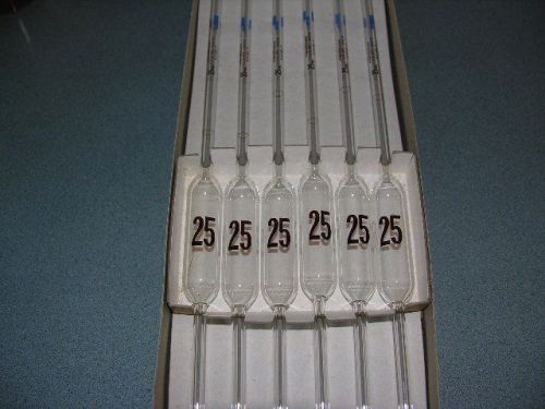 Dozen Fisher Scientific 25ml Volumetric or Transfer Pipets [NOS]