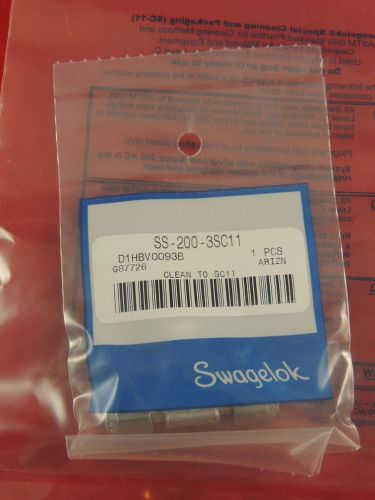 BRAND NEW Swagelok SS-200-3SC11 Stainless T Valve