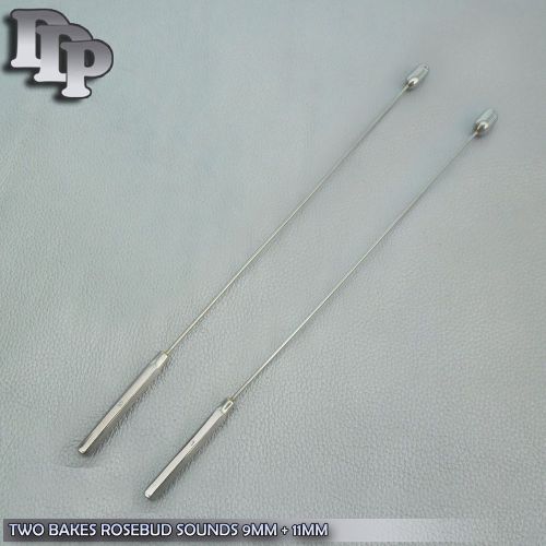 Two Pcs Bakes Rosebud Urethral Sounds 9MM &amp; 11MM