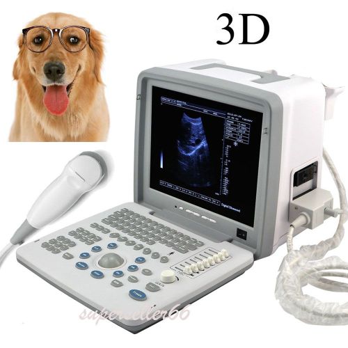 LCD Portable Digital Ultrasound Scanner 5.0MHz Micro-Convex Probe 3D Veterinary