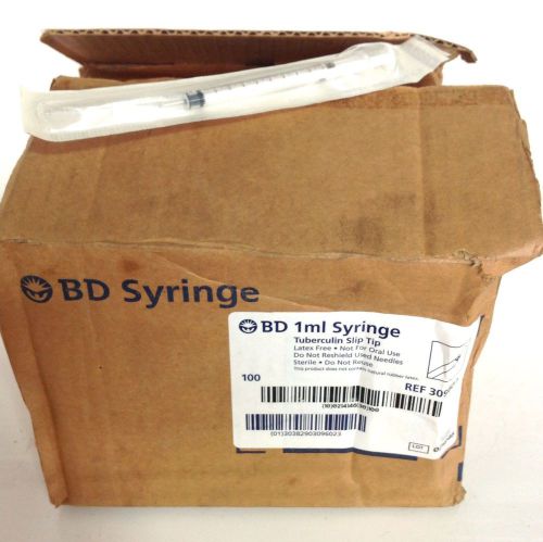 BD 1ML TUBERCULIN SLIP TIP SYRINGE BOX OF 100