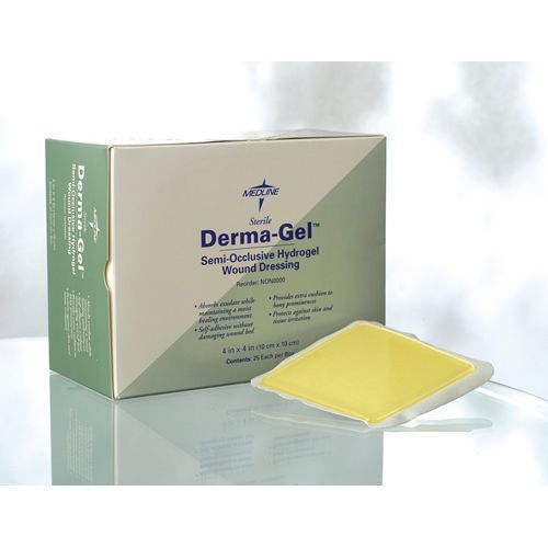 Medline Derma-Gel Hydrogel Wound Dressing-Box of 25