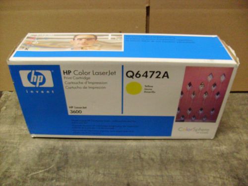 New oem hp q6472a yellow toner - color laserjet 3600 3800 cp3505 for sale