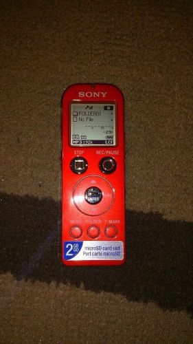 Sony 2GB Voice Recorder Red with Built in USB