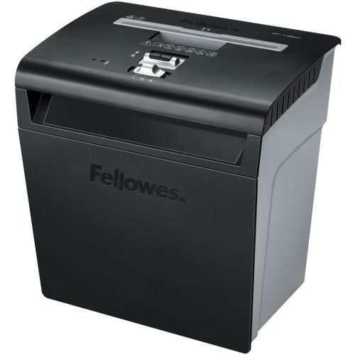 Fellowes 3224905 Shredder Cross-Cut 8 Sheet Cap 14-3/16&#034; x14-3/16&#034; x10&#034;  BK/GY