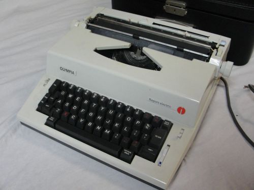 Olympia report electric portable typewriter w/ case for sale