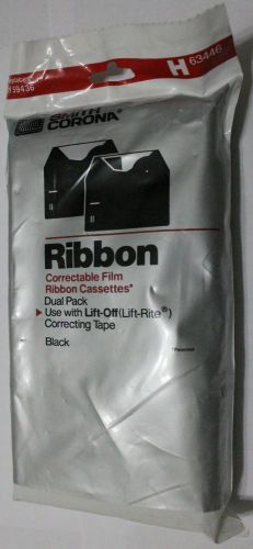 Smith Corona Dual Pack H63446 Correctable Film Ribbon Cassettes Black