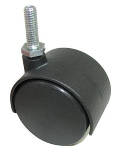 Black-Plastic Swiveling 2” Casters w/5/16&#034; - 18 Threaded Stem 1&#034; Long