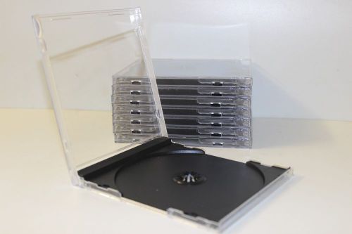 Cd dvd jewel cases  black tray - regular size - cd dvd box  (5 free)  new (25) for sale