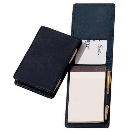 Royce Leather Flip Style Note Jotter - Black