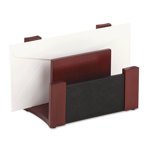 Rolodex ROL81765 Desktop Sorter Wood/Faux Leather 7-1/8&#034; x 6-11/16&#034; x 4-1/8&#034; in