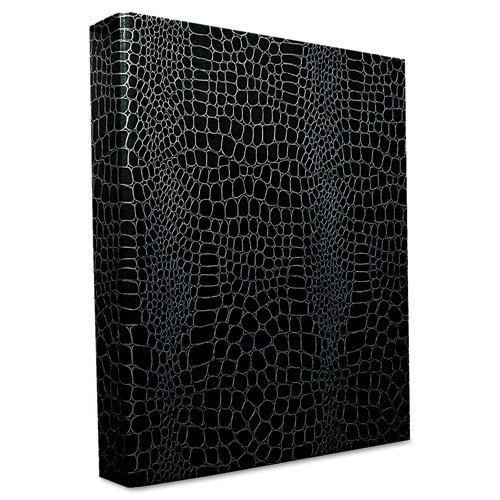 PROformance Crocodile Embossed Ring Binder, 1&#034; Capacity, Black