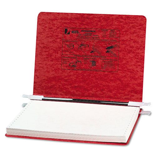 Pressboard Hanging Data Binder, 12 x 8-1/2 Unburst Sheets, Executive Red