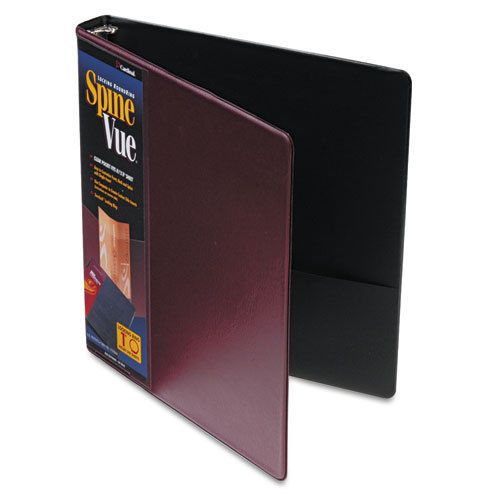 Spine vue locking round ring binder, 1&#034;, maroon for sale