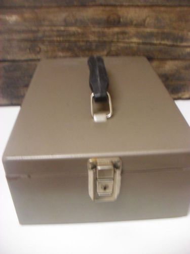 Vintage Light Brown Metal File Box 8 x 11 inches~ upcycle paint STORAGE