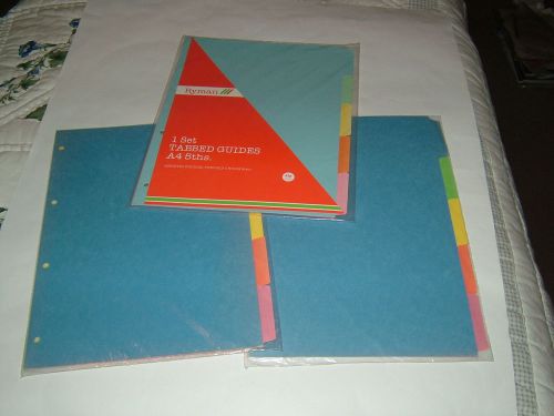 3 packs coloured a4 card dividers (5 per pack)/business/school//home/unused for sale