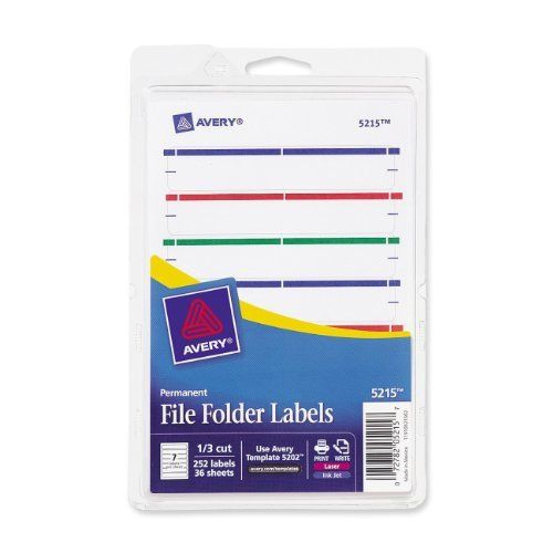 Avery Filing Label - 0.69&#034; Width X 3.44&#034; Length - 252 / Pack - (ave05215)