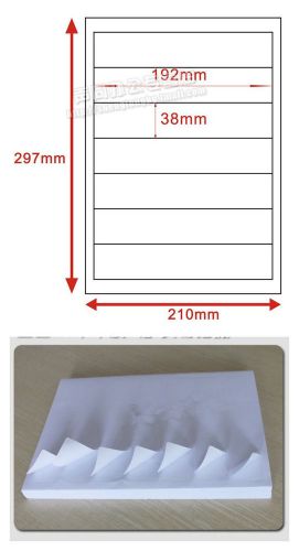 80 A4 Sheets 7 Per Sheet Computer Labels Inkjet Laser 192mm X 38mm K0969-7