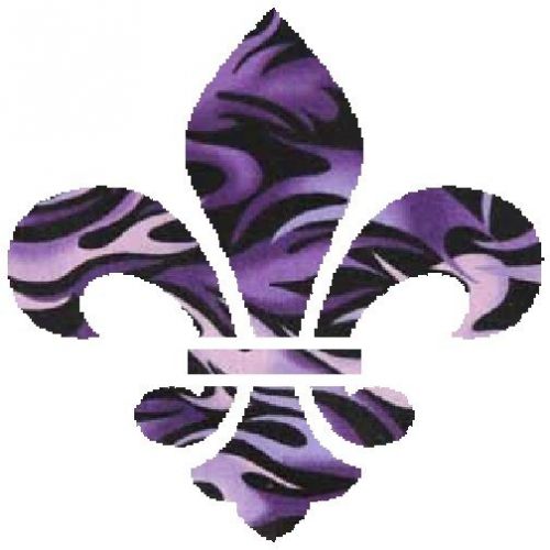 30 Custom Purple Camo Fleur De Lis Personalized Address Labels