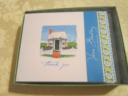 Vera Bradley -- &#034;GREEN APPLY&#034; BOX OF THANK YOU CARDS (9)