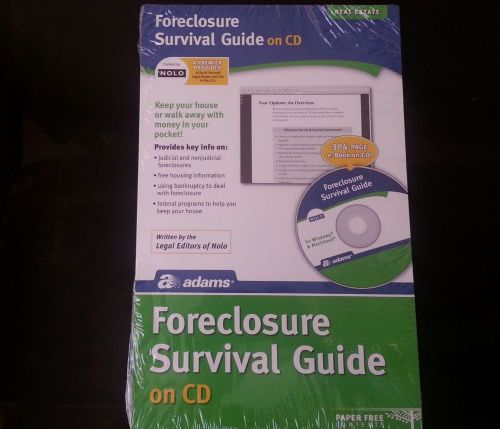 Adams Real Estate Products - FORECLOSURE Survival Guide on CD  ALC636