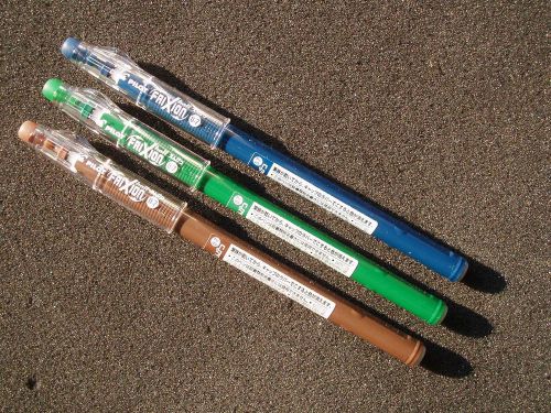 3 Colors Pilot Frixion Ball Point 0.7mm(DarkBlue DarkGreen DarkBrown)