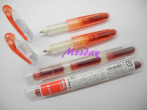 2Pcs Pilot Petit2 SNP-15M Mini Medium Nib Sign Pen+ 6 Cartridges, RED