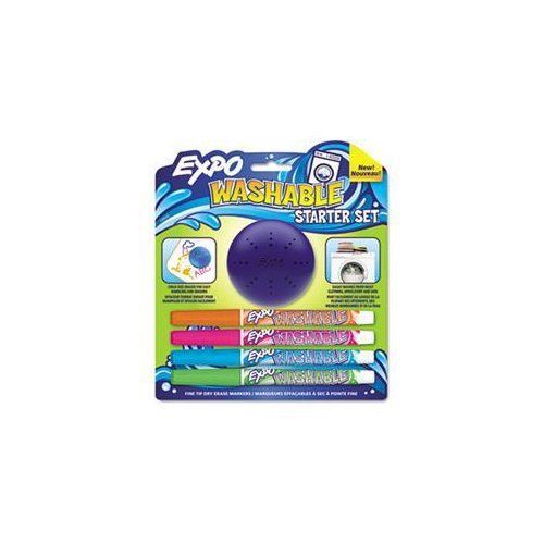 Sanford 1785101 Washable Dry Erase Marker, Fine Point, Start Set, Assorted, 4/pk